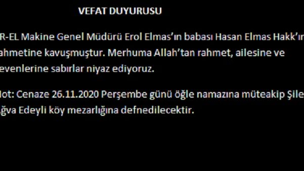 Vefat Duyurusu